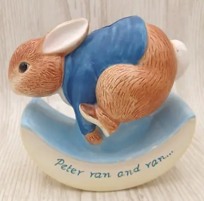 Buy Vintage Enesco Peter Rabbit Rocking Money Box Ceramic Beatrix Potter • 10£