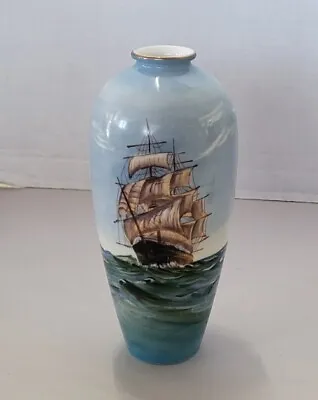 Buy Noritake Bone China Nippon Japan Toki Kaisha 7  Vase W Sailboat Signed • 20.39£