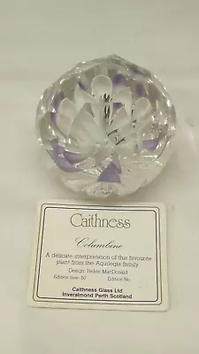 Buy Caithness Glass Paperweight “Columbine  Limited Edition 45/50 • 105£