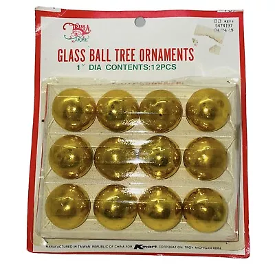 Buy 12 Vintage Mini Gold Glass Feather Tree Mini Christmas Ornaments Retro Mcm 1” • 16.27£