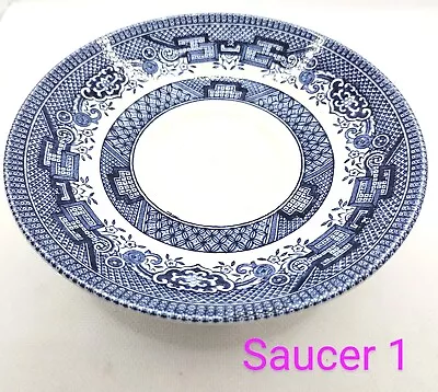 Buy Vintage Churchill Blue Willow China Saucer Made In Staffordshire England 5.5” • 4.97£