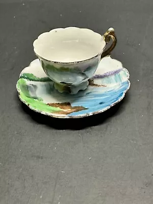 Buy Niagara Falls Hand Painted Mini Tea Cup & Saucer Vintage • 2.32£
