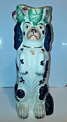 Buy Rare Antique Staffordshire Black & White Begging Dog Jug /pitcher C1880 Genuine • 79.99£