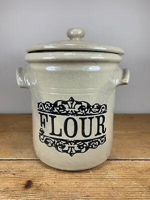 Buy Vintage Moira Stoneware Pottery Flour Jar And Lid, 9” Tall, Very Good Condition • 16.50£