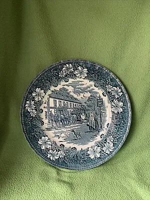 Buy Royal Tudor Ware Staffordshire England Dinner Plate Coaching Taverns 1828 Nice ! • 19.99£