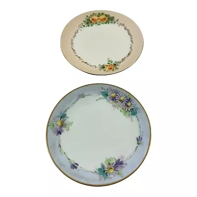 Buy Two Thomas Bavaria Hand Painted Floral Porcelain 6  Plates Vintage Decor • 22.48£