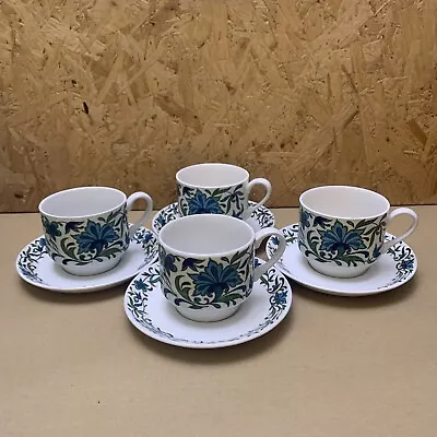 Buy 4 X Vintage MIDWINTER Spanish Garden Tea Cups & Saucers - Jessie Tait • 9.99£