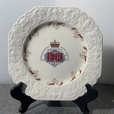 Buy Vintage 1977 Queen Elizabeth II Plate Silver Jubilee Lord Nelson Pottery England • 16.34£