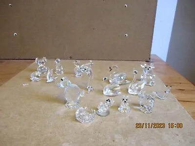 Buy Job Lot Clear Crystal/Glass Animals Ornaments Figures Some In Need Of Repairs • 5£