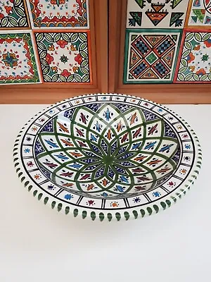 Buy  Hand Made Painted Serving Décorative  Deep Arabisck Plate 22cmx6cm • 6.99£