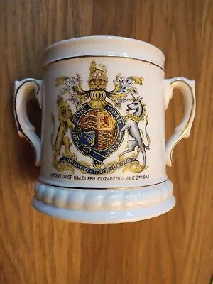 Buy Brentleigh Ware Loving Cup Elizabeth Coronation Commemorative 1953 • 6£