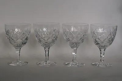 Buy Set Of 4 Webb Corbett ANGELIQUE Pattern Large Wine Glasses / Water Goblets • 54.95£