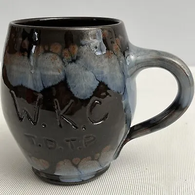 Buy Ceramic Welsh Ewenny Pottery Brown & Blue Mug Cup - W.K.C - T.D T.P Wales Cymru • 14.99£