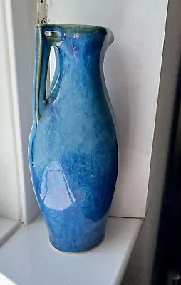Buy Vintage Pottery Jug Christopher Dresser Style Blue Glaze 12 Inches • 12£