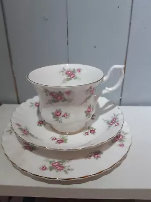 Buy Richmond China Rose Time Trio. Teacup, Saucer And Plate Small Red Roses • 5.99£