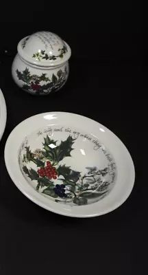 Buy Portmeirion The Holly And The Ivy  Rimmed Bowl & Small Lidded Pot • 19.99£