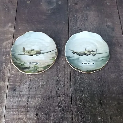 Buy 2 Fenton China Miniture Plates Ft. Spitfire And Lancaster FREE P&P  • 8.60£