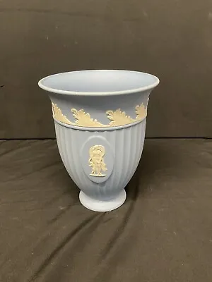 Buy Wedgwood Light Blue Jasperware  Grecian  Vase • 18£