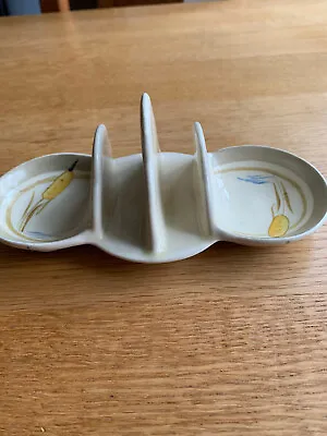 Buy Vintage Burleigh Ware Toast Rack, With Butter And Marmalade Dishes Attached! • 6.99£