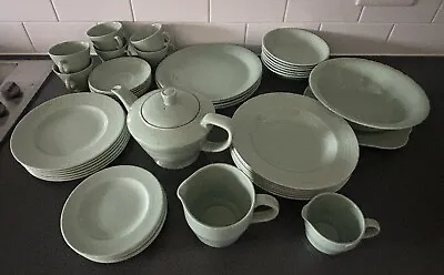 Buy 45 Piece Wood & Sons Green Beryl China VGC Highly Collectible • 9.99£
