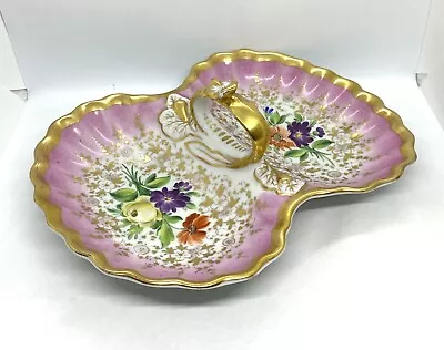 Buy Antique Germany KPM Gold Floral Hand Painted Porcelain Serving Dish 11.3/4 X 9” • 184.27£