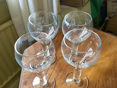 Buy 4 Royal Doulton Plain Crystal Wine Glasses Signed • 28£