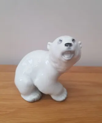 Buy Vintage Porcelain Figure Of A Polar Bear By Lomonosov Of USSR • 14.99£