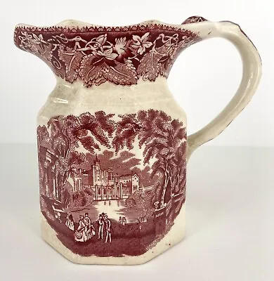 Buy Mason's Vista Pink 40 Oz Fenton Jug Pitcher Vase Ironstone Antique Pre1920 FLAWS • 12.93£