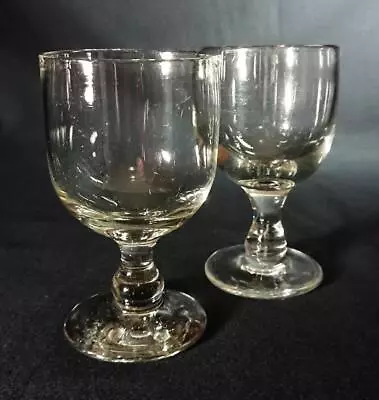 Buy Antique Early Victorian Wine Glass Goblet Rummers Pair C1870s • 39.99£
