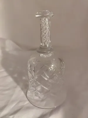 Buy Glass Crystal Bell Stunning Spiral Handle Perfect 6.5  Tall • 10.99£