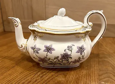 Buy Spode Stafford Flowers Fine Bone China England Teapot Pentstemon Campanula F1651 • 300£