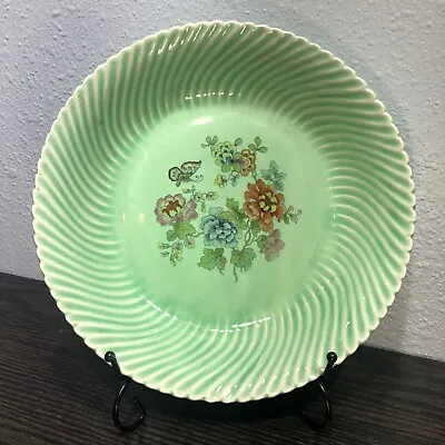 Buy Vintage Limoges China Co. USA Swirled Green 9 1/4'  Vegetable Bowl  1928 • 4.77£