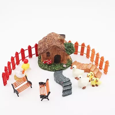 Buy Miniature Cottage, Birds And Accessories (13pcs) • 3.55£