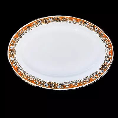 Buy Vintage Losol Ware Keeling & Co Burslem Orange Small Oval Plate Porcelain 27cm • 12.90£