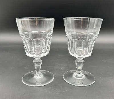 Buy Baccarat Crystal Set Of 2 Bretagne 6-1/4  Tall Water Glasses Goblets Fleabite • 67.12£