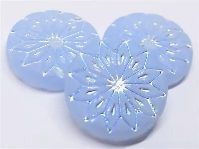 Buy 18mm Rutkovsky Czech Pressed Glass Flat Round Disc Origami Spacer Beads - 3pcs • 2.69£