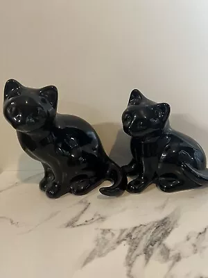 Buy Devon Ceramics Of Torquay. Pair Of Black Cats. Vintage Good Condition • 5£