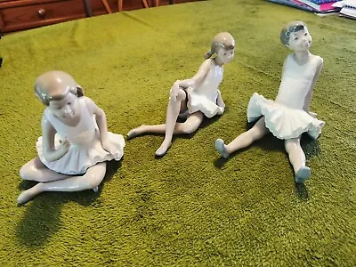 Buy Nao Lladro 3 Ballerina Collection Figures Ornament Excellent Condition  • 50£