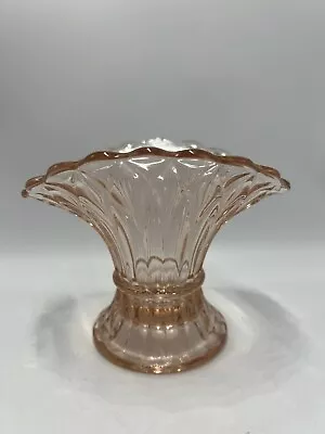 Buy Small Pink Depression Glass Post Vase 10.5cm • 7.50£