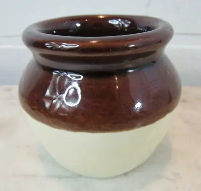 Buy Vintage Burnham & Morrill (B & M)Portland ME  3 1/4  Stoneware Bean Pot • 12.19£
