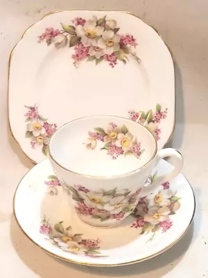Buy Pretty Stanley Fine Bone China Floral Trio Teacup Saucer Plate England 40's • 12£