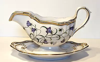 Buy Spode Campanula Gravy / Sauce Boat - Attached Stand - Like Stafford Flowers • 135£