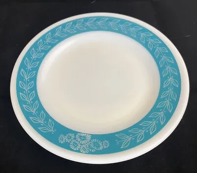 Buy PYREX TableWare Corning Turquoise Laurel Leaf Bread Plate 6.75  Vintage Set Of 4 • 14.48£