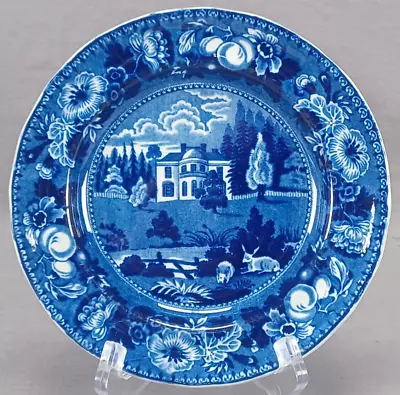 Buy Henshall & Co Halstead Essex Pattern Blue Transferware 7 1/8 Inch Plate C. 1820s • 118.98£