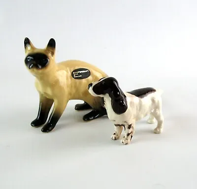 Buy Animal Figurines - Beswick Spaniel Dog &  Coopercraft Siamese Cat • 9.95£