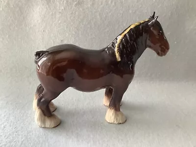 Buy Beswick Shire Horse Mare With Braided Yellow Ribbon Mane Excellent Condition • 20£