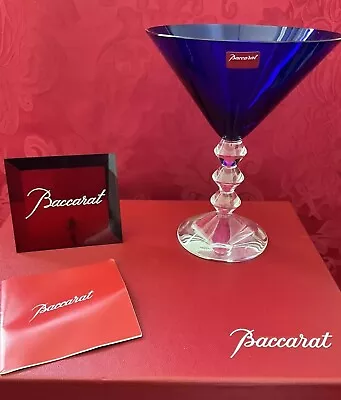 Buy NIB FLAWLESS Exquisite BACCARAT France Glass Blue VEGA Crystal MARTINI COCKTAIL • 476.61£