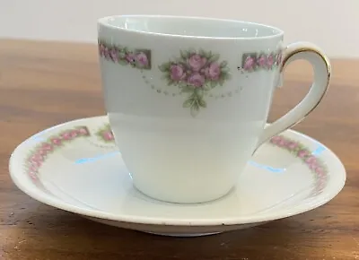 Buy Weimar Germany Porcelain China Tea Cup & Saucer Set Miniature Child Pink Floral • 13.29£
