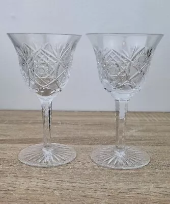 Buy Bohemia Crystal Wine Glasses Set Of 2 Approx Height 6 Inch  • 15£