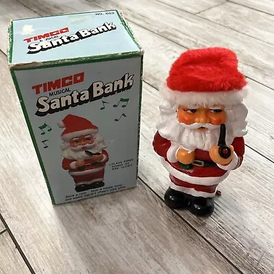 Buy Vintage Timco Musical Light Santa Bank W/Original Box Works!!! The Thomas Co • 41.74£